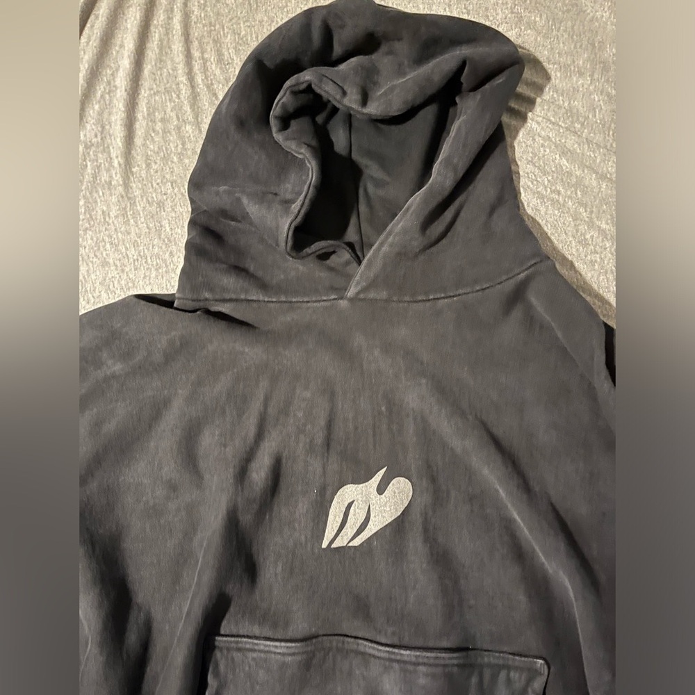 Kanye Charcoal Donda Doves Slam Hoodie Oversized XL fits like 2XL Pre Owned 🔥